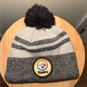 New Era Steelers Beanie - Black, Gray, and White